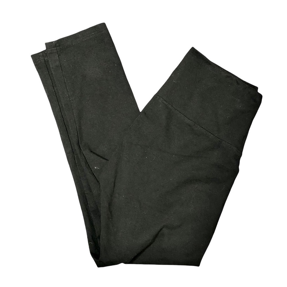 Soft Surroundings cropped black leggings tummy control inside waist size small